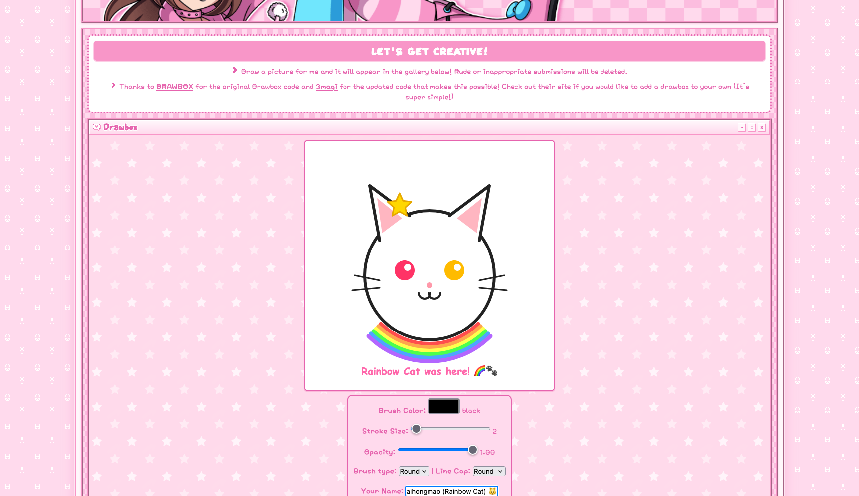 彩虹猫手绘自画像